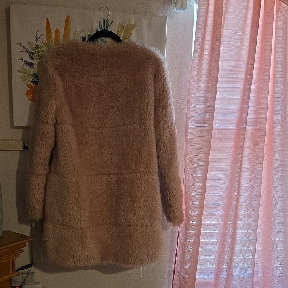 Metaphor Plush Teddy Jacket in Blush - Picture 4 of 5